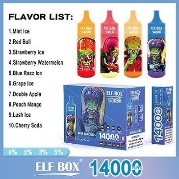 Reliable Supplier EU Popular Elf Box RGB 14000 Puffs Disposable Vape with RGB-Light Lanyard