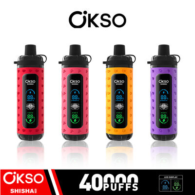OKSO Hookah shisha 40000 Puffs Mesh Coil  40K Disposable Vape LED Display E-cigarette puff