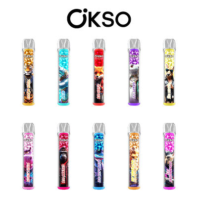 OKSO Crystal Bar 800puffs Disposable Vape with Mesh Coil and 2ML E-liquid for Smooth Flavor
