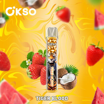OKSO Crystal Bar 800puffs Disposable Vape with Mesh Coil and 2ML E-liquid for Smooth Flavor