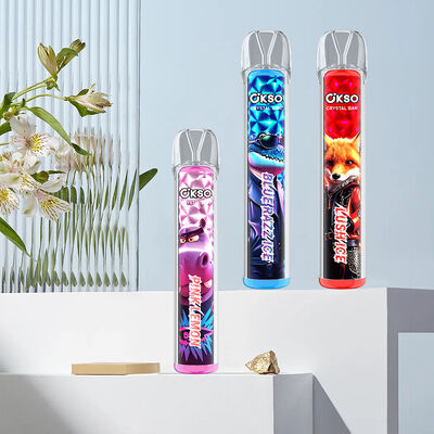 OKSO Crystal Bar 800puffs Disposable Vape with Mesh Coil and 2ML E-liquid for Smooth Flavor