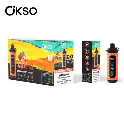 OKSO Hookah shisha 40000 Puffs Mesh Coil  40K Disposable Vape LED Display E-cigarette puff