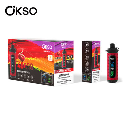 OKSO Hookah shisha 40000 Puffs Mesh Coil  40K Disposable Vape LED Display E-cigarette puff