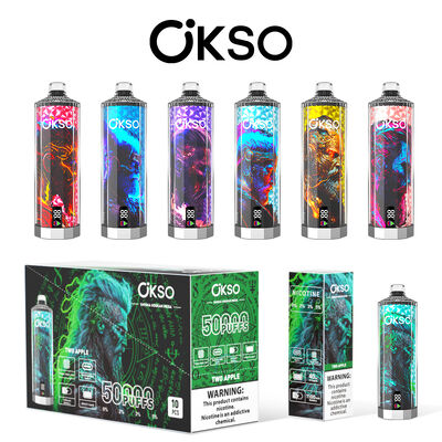 OKSO Mega 50000 Puffs Disposable Vape with Adjustable Airflow and Triple Mesh Coil for Shisha Hookah Experience