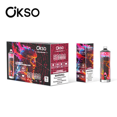 OKSO Mega 50000 Puffs Disposable Vape with Adjustable Airflow and Triple Mesh Coil for Shisha Hookah Experience
