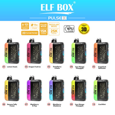 Elf Box Pulse X 25000 Puffs Disposable Vape with 3D Curved Screen and AI Power Adjustment