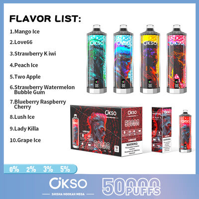 Original OKSO Shisha Hookah Mega 50k DTL Europe Rechargeable Disposable Vape