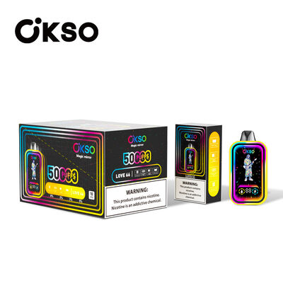 OKSO Magic Mirror 50000 Puffs Disposable Vape with Dual Mesh Coil and RGB LED Display