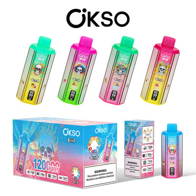 OKSO 6in1 120000 Puffs Disposable Vape with 6 Flavors and 850mAh Battery E-Cigarette