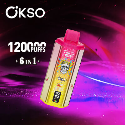 OKSO 6in1 120000 Puffs Disposable Vape with 6 Flavors and 850mAh Battery E-Cigarette