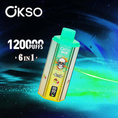 OKSO 6in1 120000 Puffs Disposable Vape with 6 Flavors and 850mAh Battery E-Cigarette