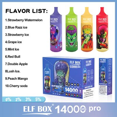 Good price ELF BOX RGB Pro 14000 Puffs Disposable Vape with 25ml E-liquid and RGB Lights online